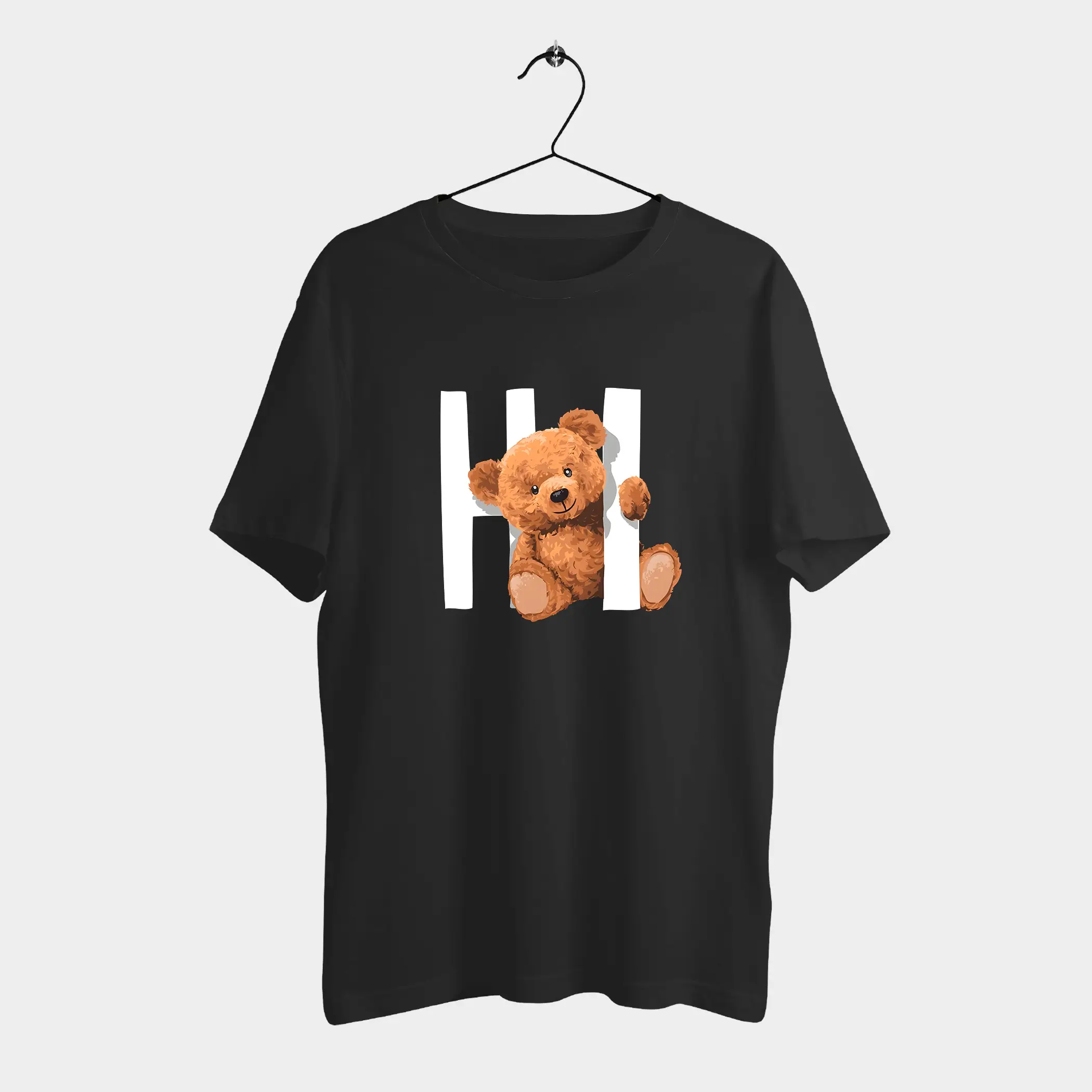 Hi Teddy Cool T-shirt | Mad Ted Tee | Cotton T-shirt DTF Print