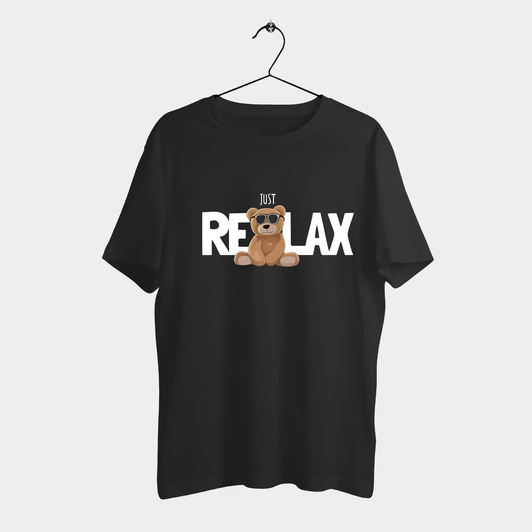 JUST RELAX Cool Funky Teddy | Mad Ted Tee | Cotton T-shirt DTF Print